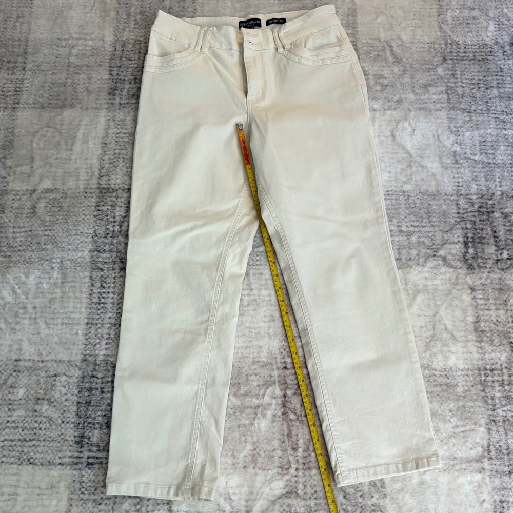 Susan‎ Graver Jeans Straight Leg US 12 Beige Pants